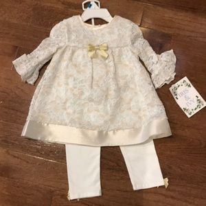 New with tags lace 24 months 2 piece outfit